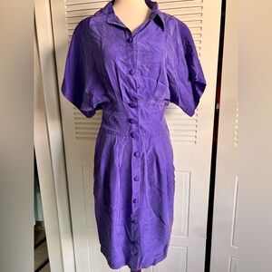 Vintage Caroline Wells Petites Batwing Dress